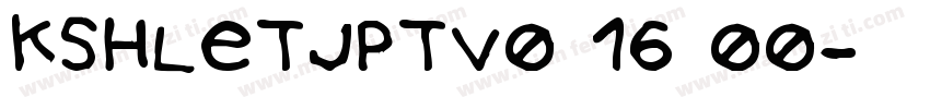 KSHLETJPTV0 16 00字体转换